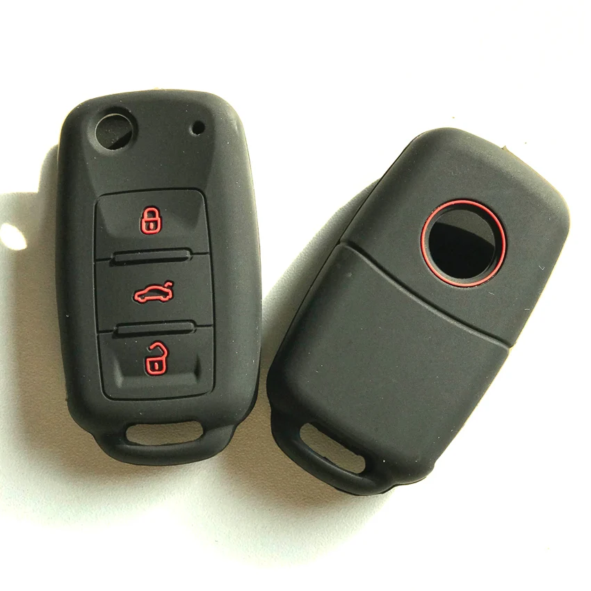 Силиконовый защитный чехол для автомобильного ключа держатель VW Golf POLO Bora Skoda Seat