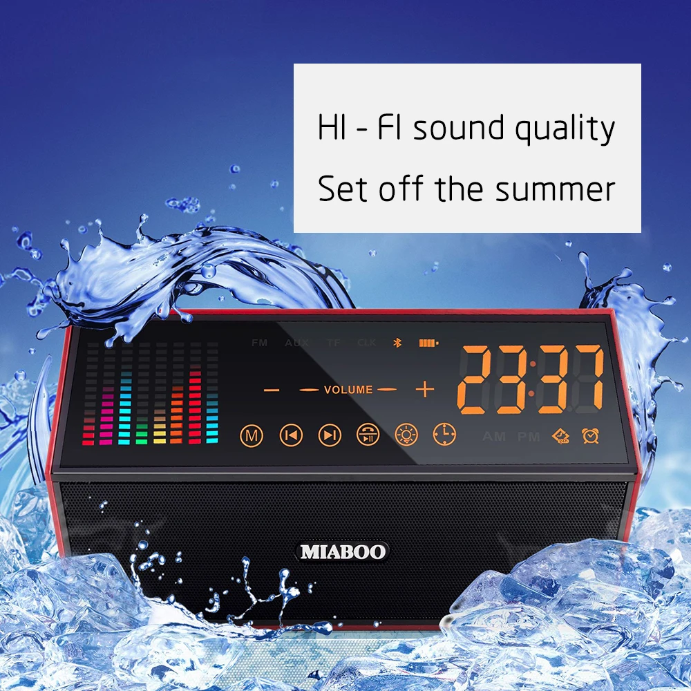 M 18F Smart Винтаж Touch Bluetooth Динамик часы и красочные Музыка спектр светодиодный