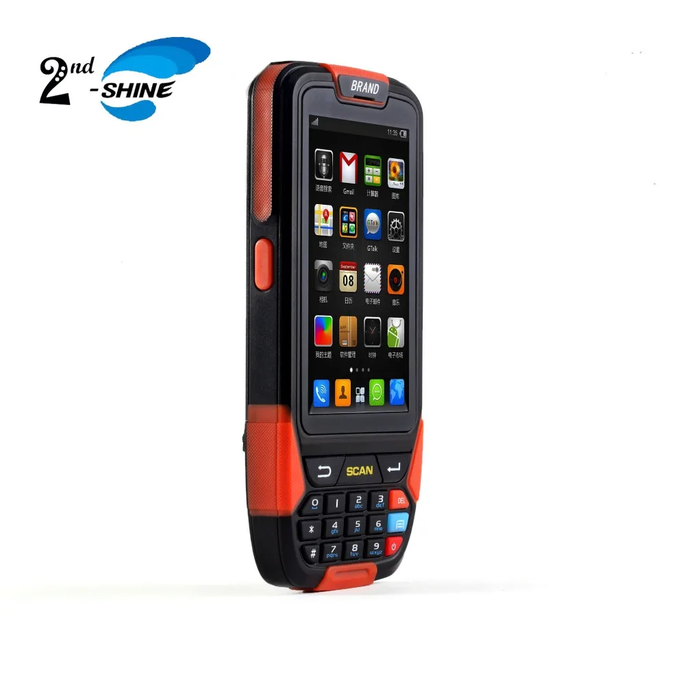 2-й SHINE S802 водонепроницаемый 4-дюймовый 4g Прочный android pda промышленный планшет с 1D