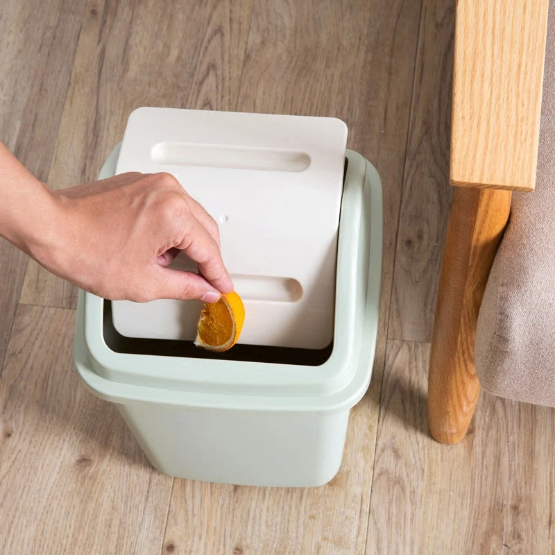 Пластиковая корзина для мусора стряхните крышку дома и кухни | Дом сад