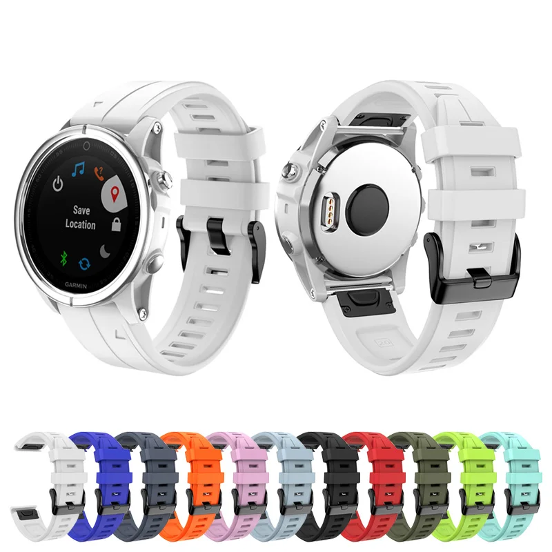 Новый 20 мм силиконовый ремешок Браслет на петле для Garmin Fenix 5S Plus DC128 | Электроника
