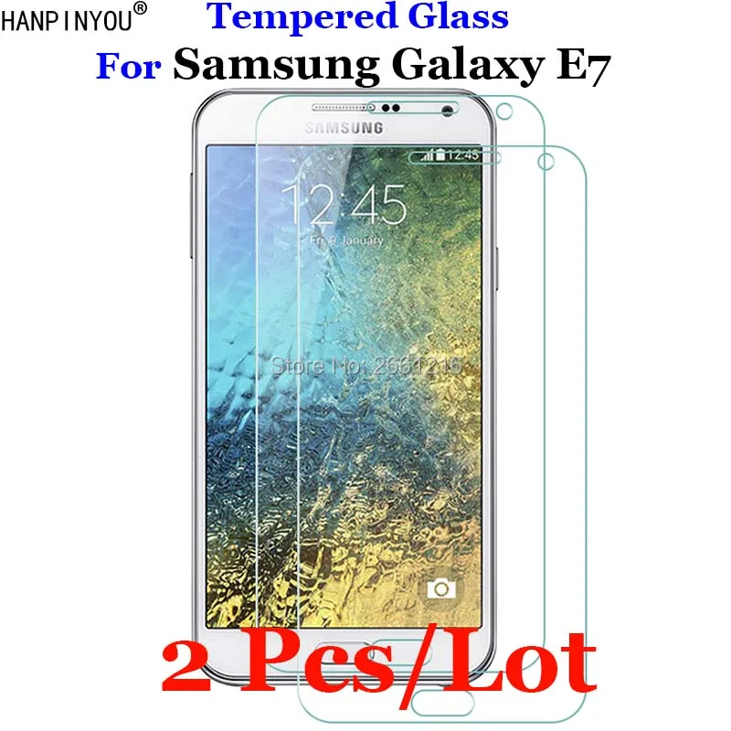 

2 шт./лот для Samsung E 7 закаленное стекло 9H 2.5D Премиум Защитная пленка для экрана Samsung Galaxy E7 E700 5,5"