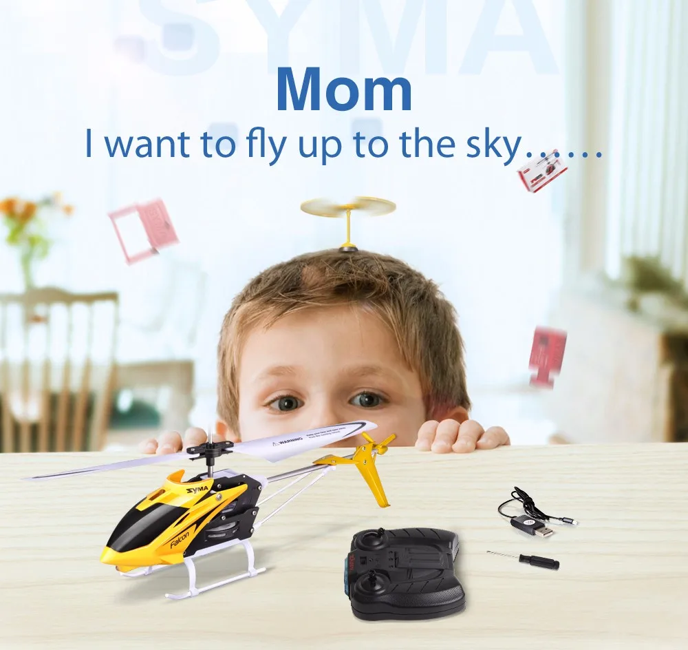 Вертолет SYMA RC с режимом гироскопа 2 RTF без камеры, игрушки с пультом дистанционного управления с одним набором лезвий в подарок