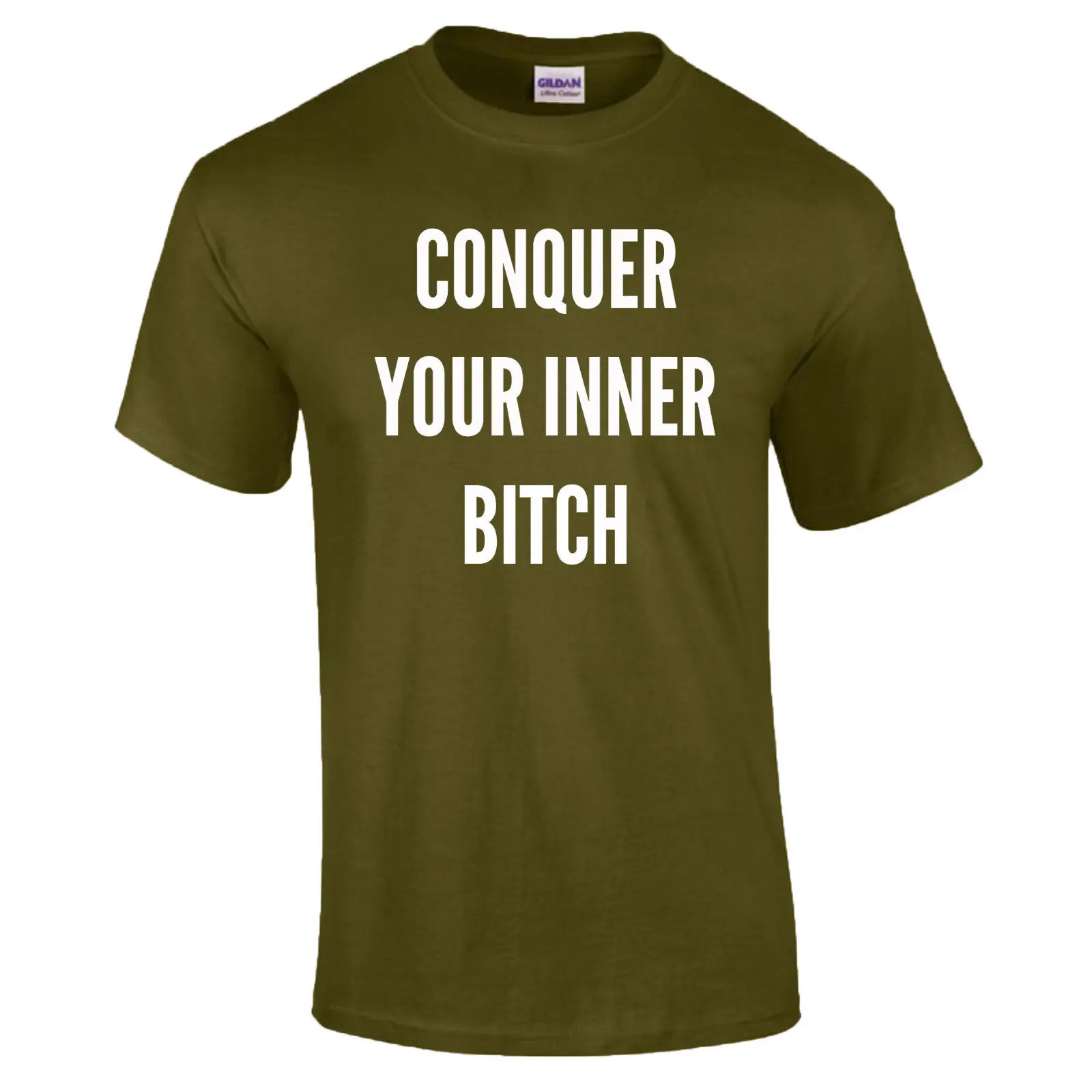 Conquer Your Inner Bitch Joe Rogan Inspired Motivation Premium футболка новые футболки Забавные топы Новые