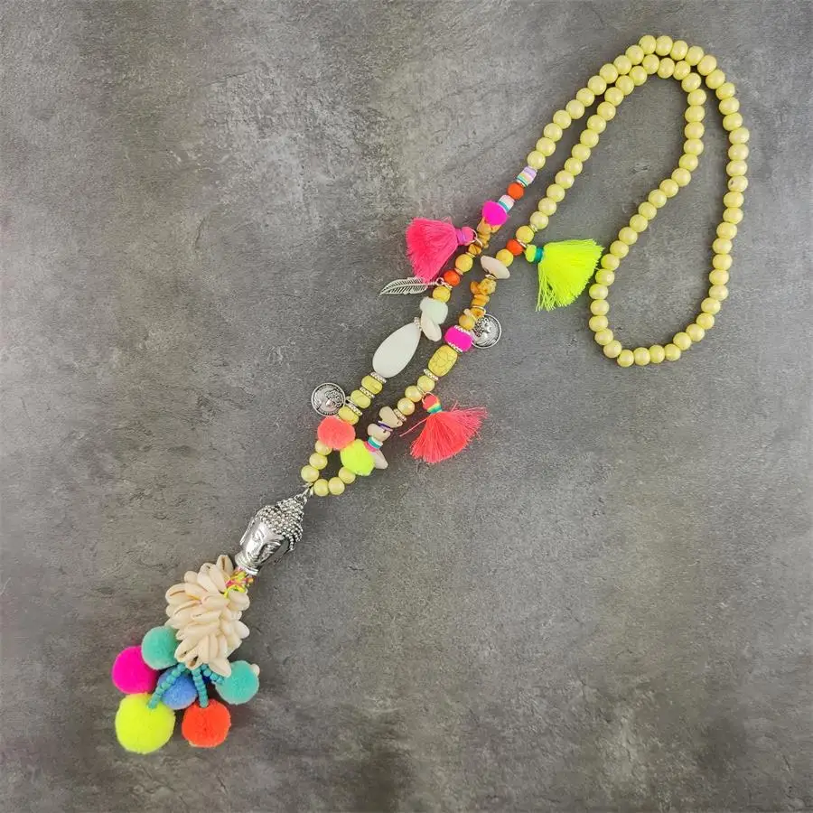 Красочные Collares Collier Широкое Ожерелье в стиле &quotБохо&quot для подвески Будды