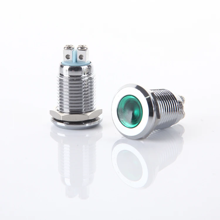Индикатор для металлического оборудования 12 мм светодиодный индикатор рабочего