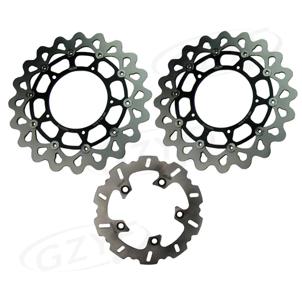 Комплект передних и задних тормозных дисков для мотоцикла Yamaha YZF R1 2004 2005 2006 черные