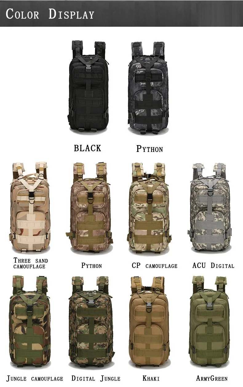 Походный 30л Рюкзак Тактические сумки качественные CP сумки mochila военные тактические походные нейлоновые военные тактические рюкзаки Molle 30л