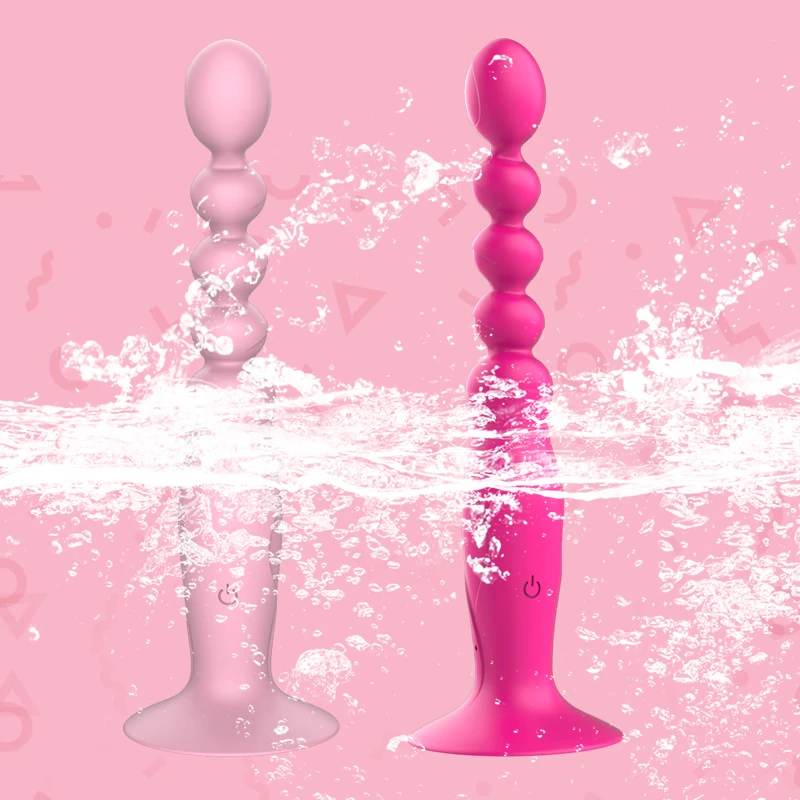 Sex toy female electric anal plug back court pull bead vibrator flirt masturbation device USB mute massage adult products |
