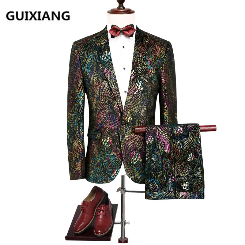 Мужской облегающий пиджак брюки жилет осень 2017 модное повседневное свадебное