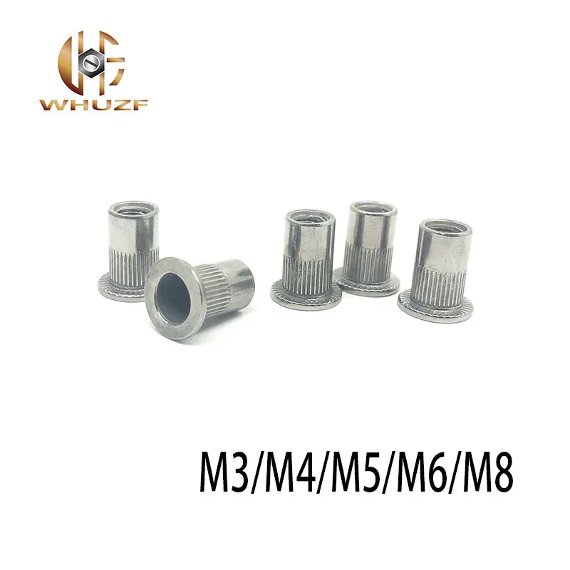 25PCS M3 M4 M5 M6 M8 mix 304 stainless Steel Rivets T Hollow Rivet Set hreaded Metal Plate Tube Fastener Tool | Обустройство дома