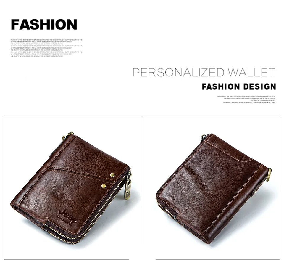 Free Engraving Cowhide Genuine Leather Wallet Men Coin Purse Small Mini Card Holder Vintage PORTFOLIO Portomonee Male Chain