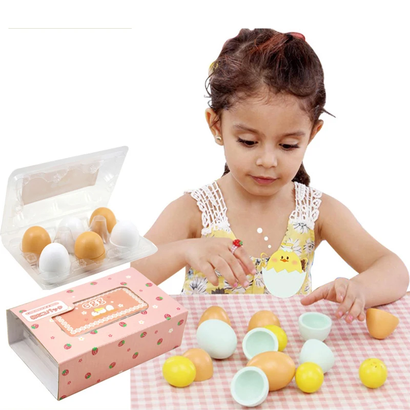 Детский комплект игрушек для ролевых игр деревянные яйца желток кухонная еда