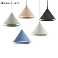 nordic modern minimalist iron chandelier living room bar bedroom color creativity personality single triangle chandelier