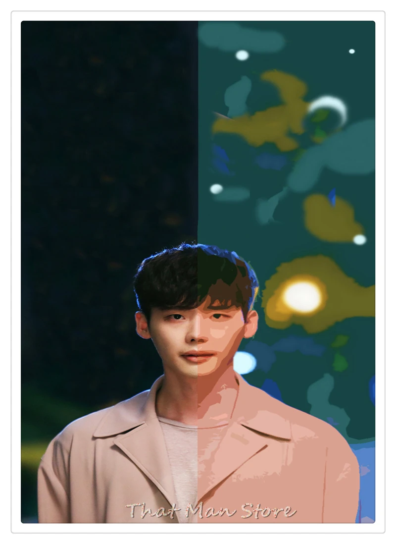 LeeJongSuk популярная модель популярного актера постер из белой крафт бумаги