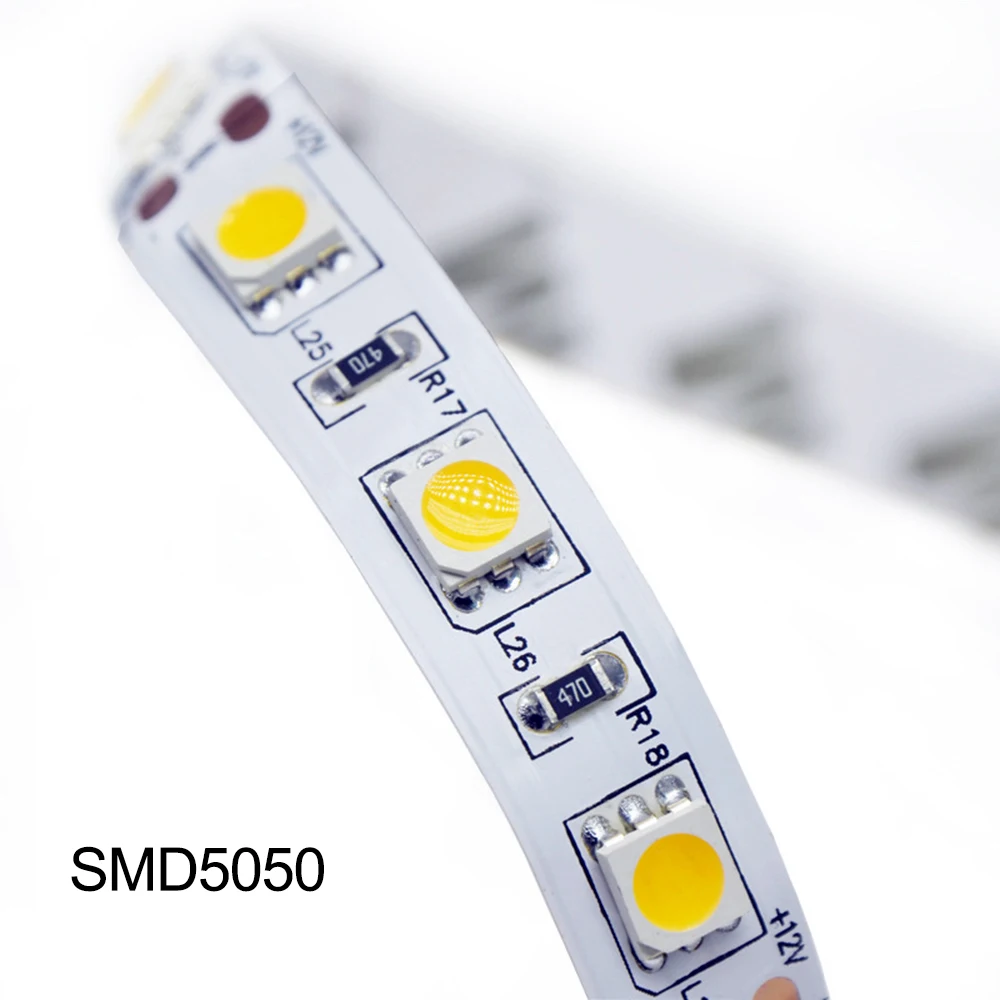 BSOD 24V светодиодный SMD 5050 светодиодный светильник, белый/теплый/RGB/красный/зеленый/синий, гибкий, не водонепроницаемый, для украшения, светодиодный светильник
