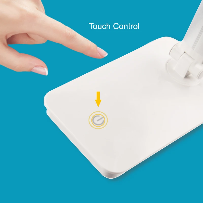 Светодиодная настольная лампа складной настольный светильник 3 уровня яркости