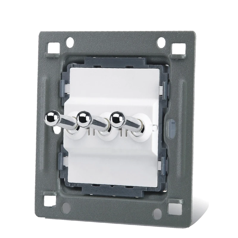 Домашняя настенная розетка 86 видов скрытая черная стальная рама три открытых