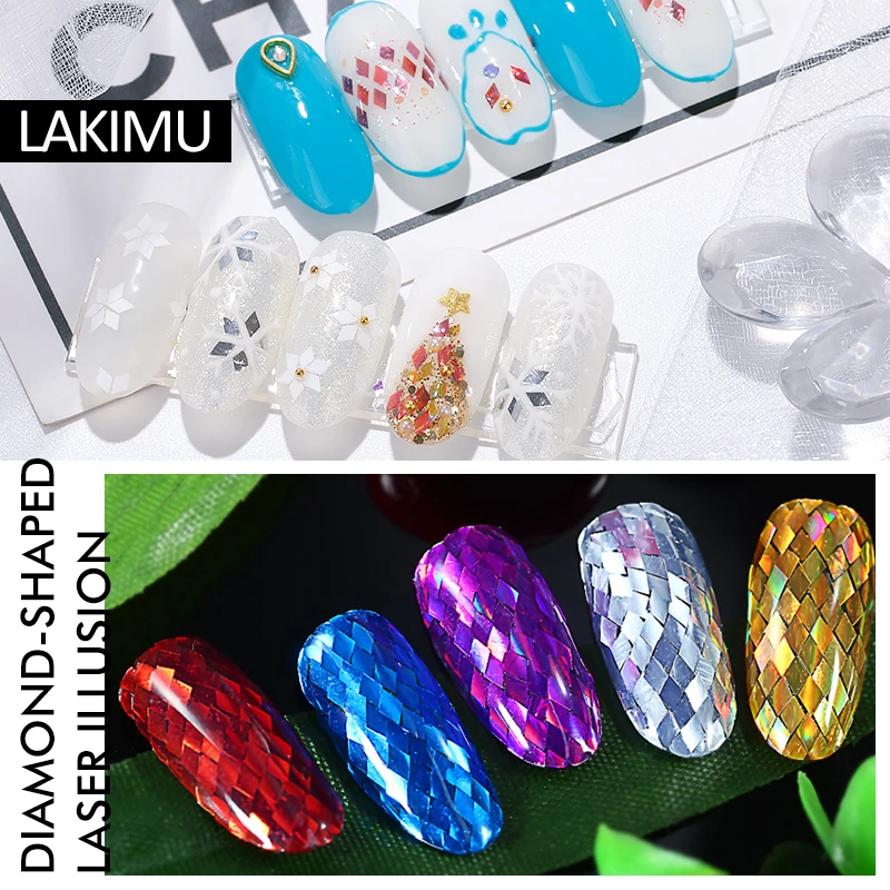 Лаки для ногтей LAKIMU блестки смешанных цветов квадратная форма Перманентный УФ
