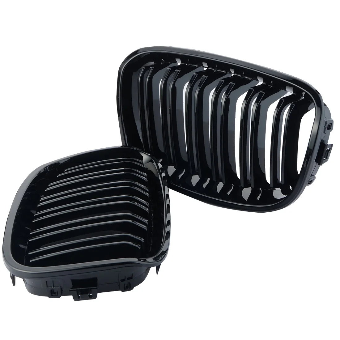 1 пара стильных автомобильных передних глянцевых черных гоночных грилей для BMW F20