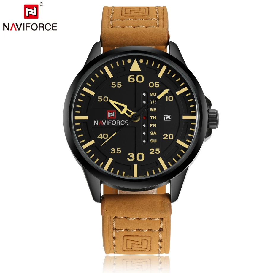 Часы наручные NAVIFORCE Мужские кварцевые люксовые брендовые уличные повседневные с