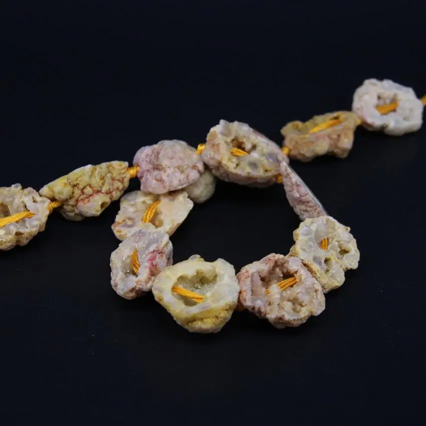 15 5 &quot/нитка желтый Титан натуральный кварц Жеода друг за плиты в произвольной