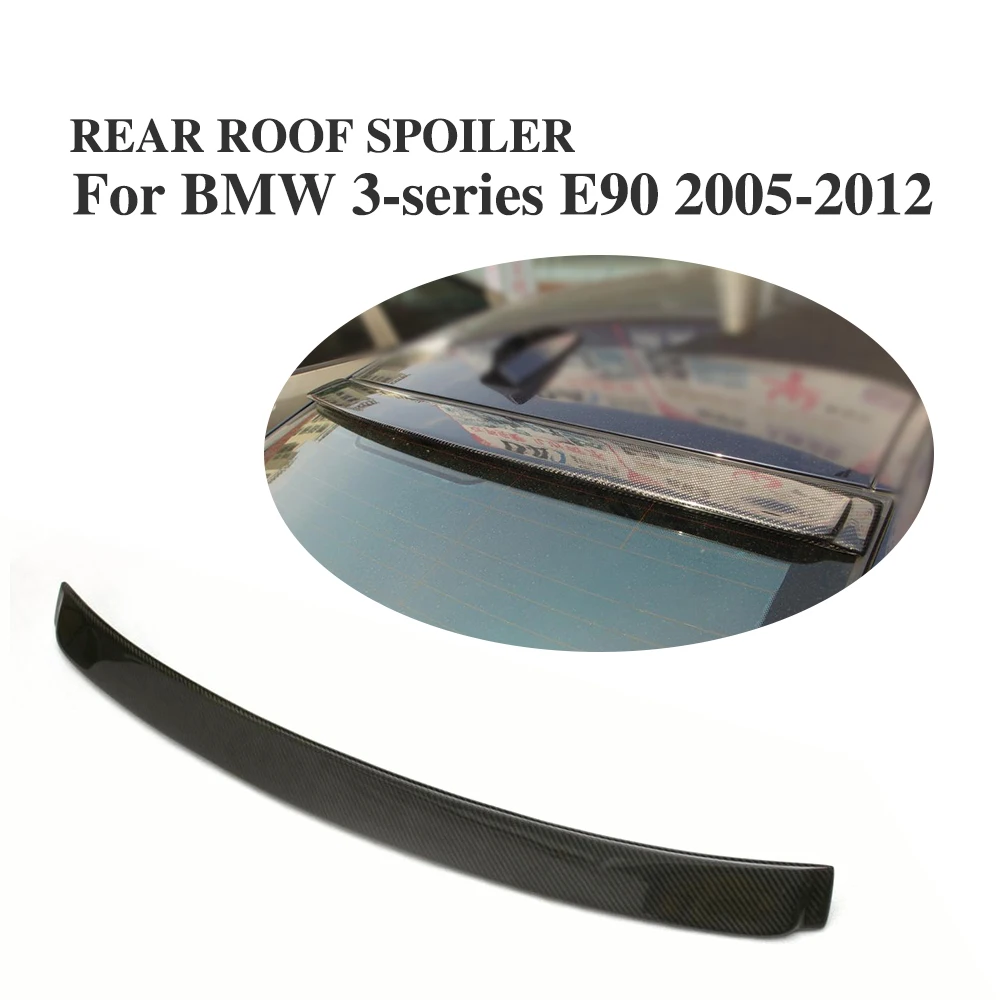 

Real Carbon Fiber Rear Roof Spoiler For BMW 3 Series M3 E90 Top of Window Decoration Wing 2005-2012