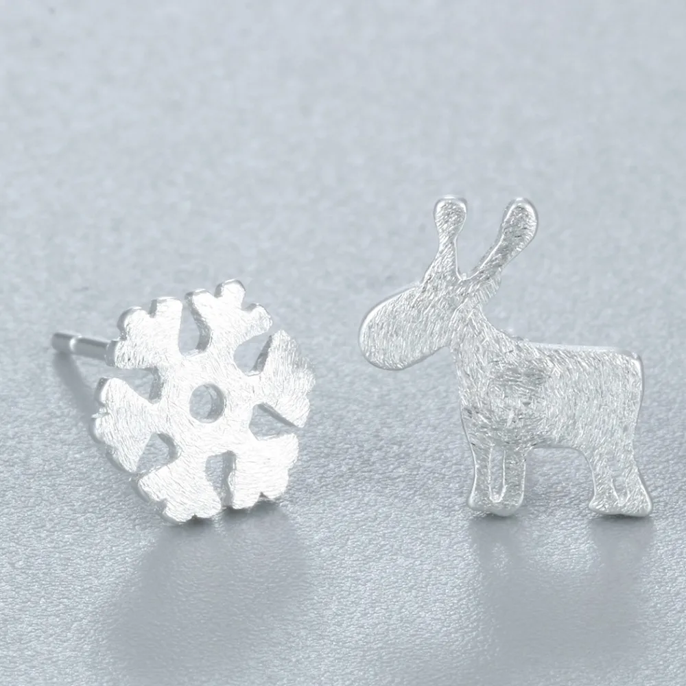 Женские корейские серьги гвоздики в виде снежинок Чандлер не вызывает аллергию