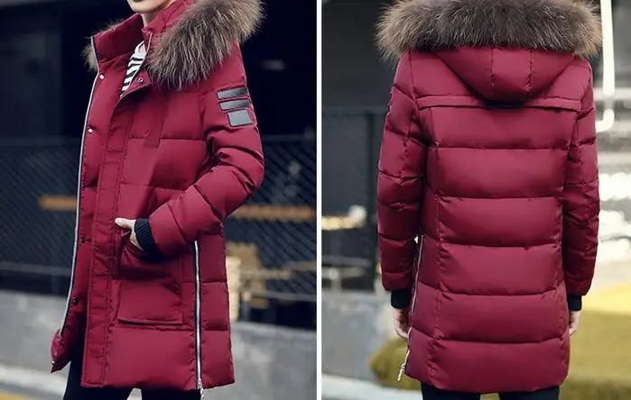 

M-3XL HOT / Winter New Men's Fashion Leisure Medium long cotton Slim thick coat