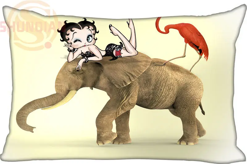 Заказная наволочка Betty Boop прямоугольная молния подушка из полиэстера и хлопка размер крышки 45x35 см(с одной стороны) печать - Цвет: 22 Pillowcase