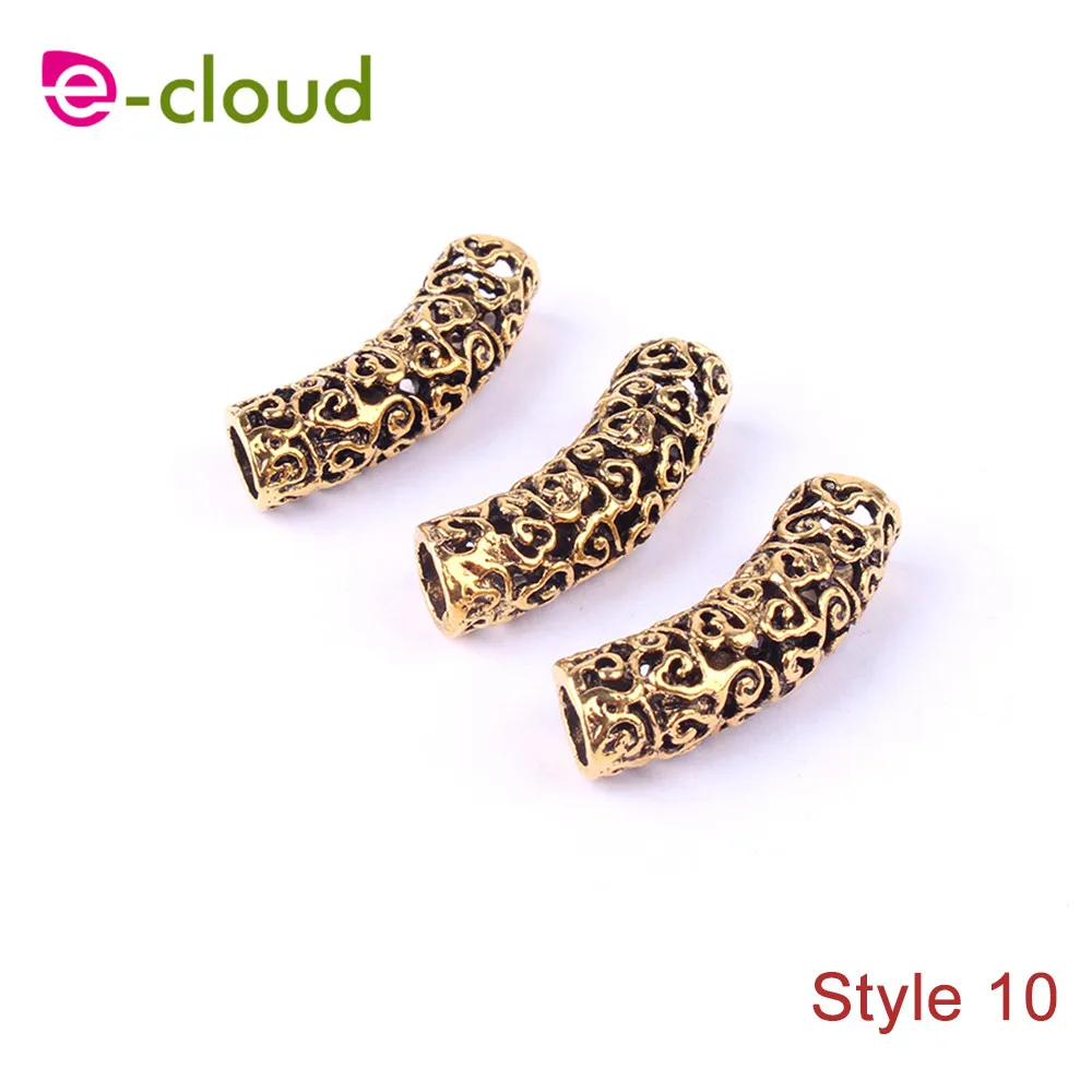 

5Pcs/Lot Alloy Spacer Hair Braid Silver Dread Dreadlock Bead Cuff 7mm Hole Clip Micro Rings Tube For Hairbraid Hairstyling Tool