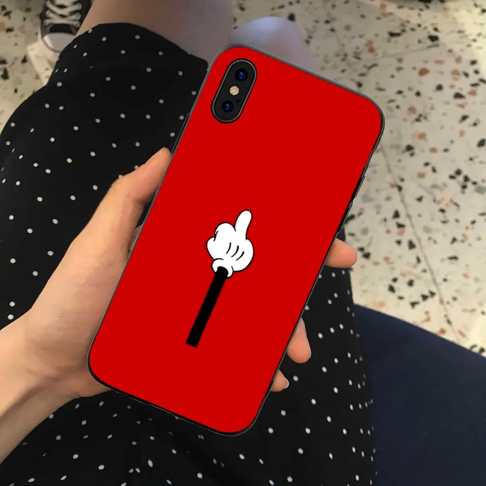 Средний f смешные случаи телефона чехол для iphone X XR XS MAX 6 6s 7 8 плюс ТПУ покрытие