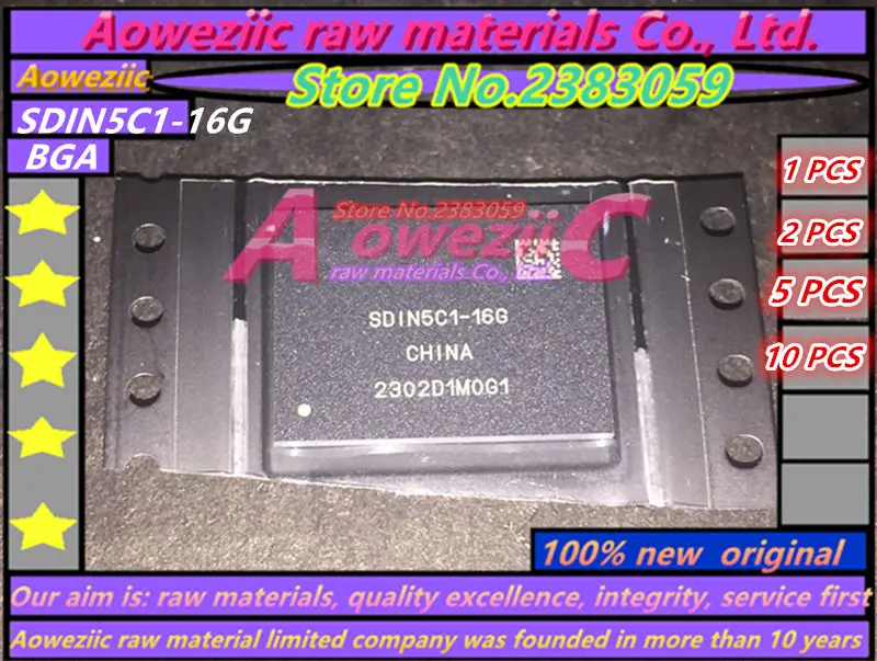 

Aoweziic, новинка 100%, оригинальный телефон, чип памяти BGA SDIN5C1, 16 ГБ