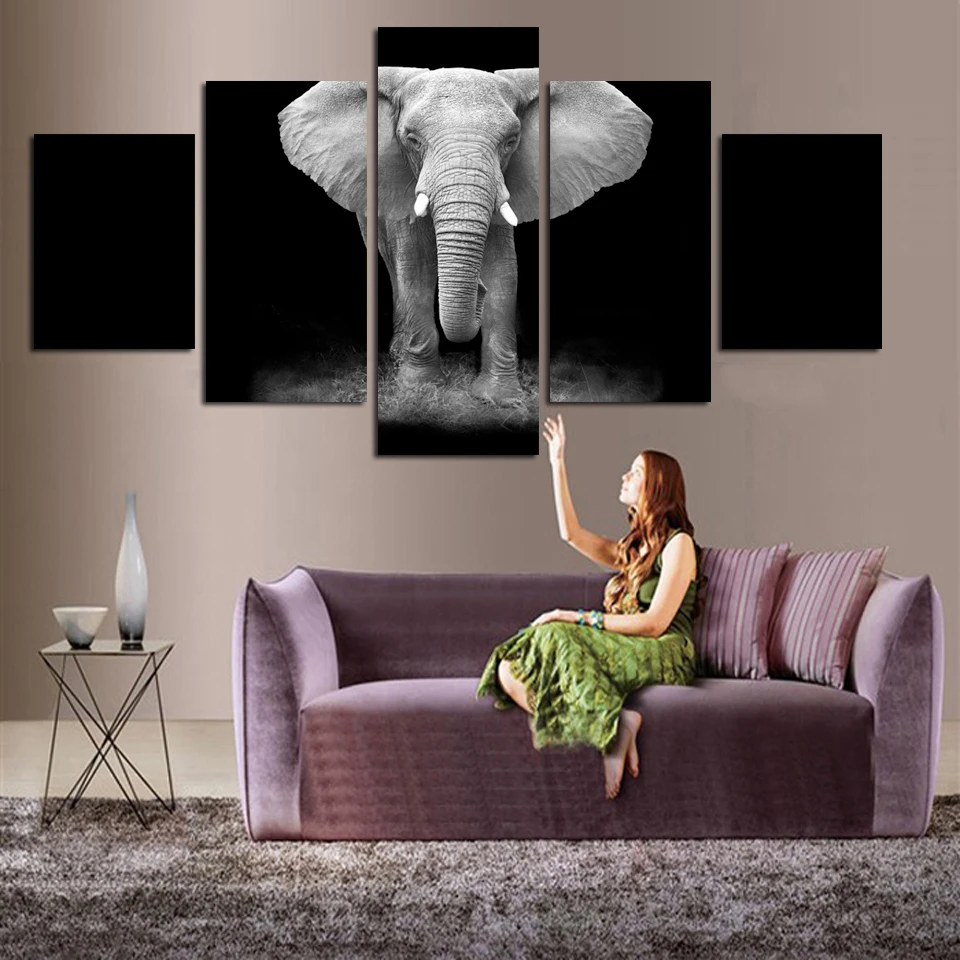 Животных Elephent картина холст стены Книги по искусству живопись украшение дома