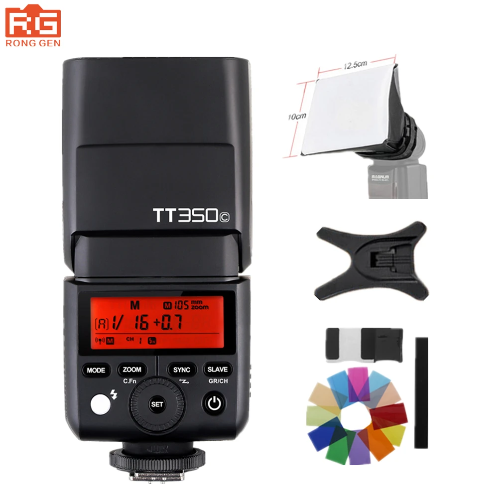 GODOX Mini TT350C tt350 TTL HSS 2 4 GHz вспышка камеры TT350 + X1TC триггер для Canon 5D MarkIII 80D 7D 760D 60D 600D 30D 100D