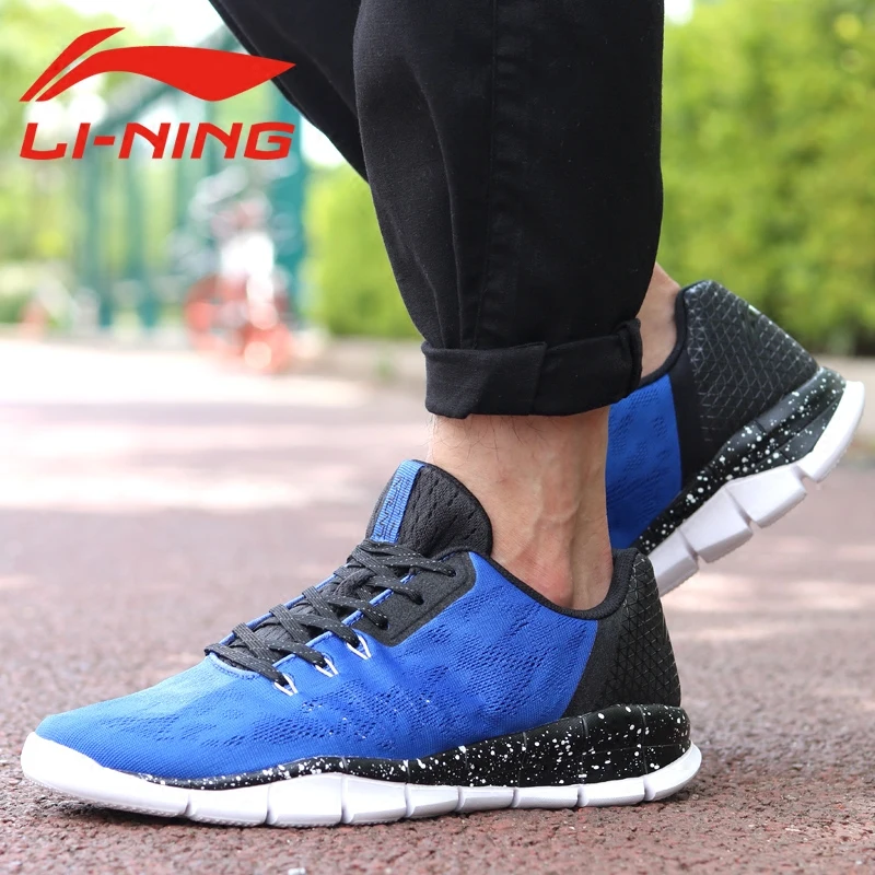 Li-Ning Для Мужчин's FLEX RUN тренировочные кроссовки светильник Вес дышащая Спортивная обувь подкладка комфорт спортивная обувь ARKM021 XYP546