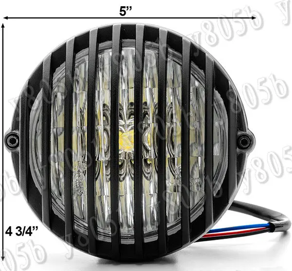 Винтажная светодиодная фара 5 дюймов с указателем поворота черная для Kawasaki Vulcan