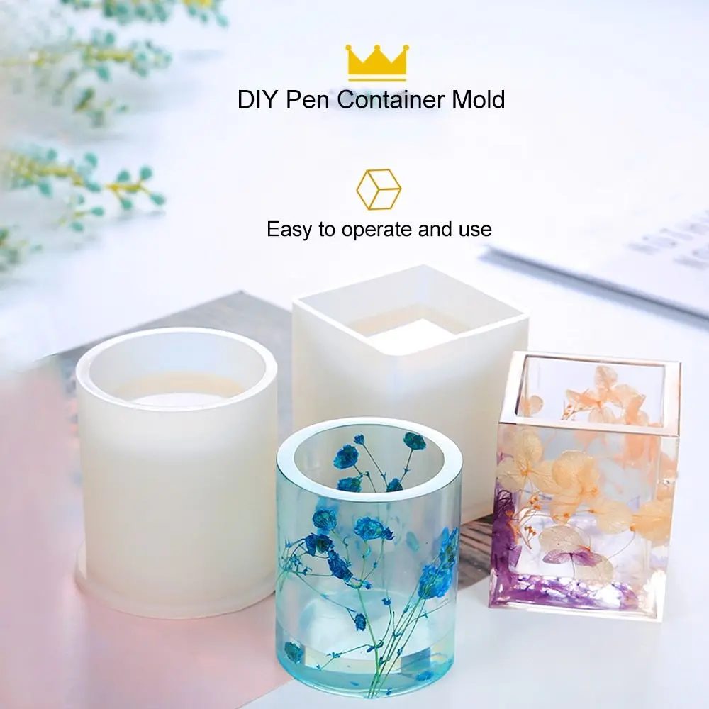 Подставка для ручек сделай сам силиконовый 3D контейнер форм квадратная/круглая