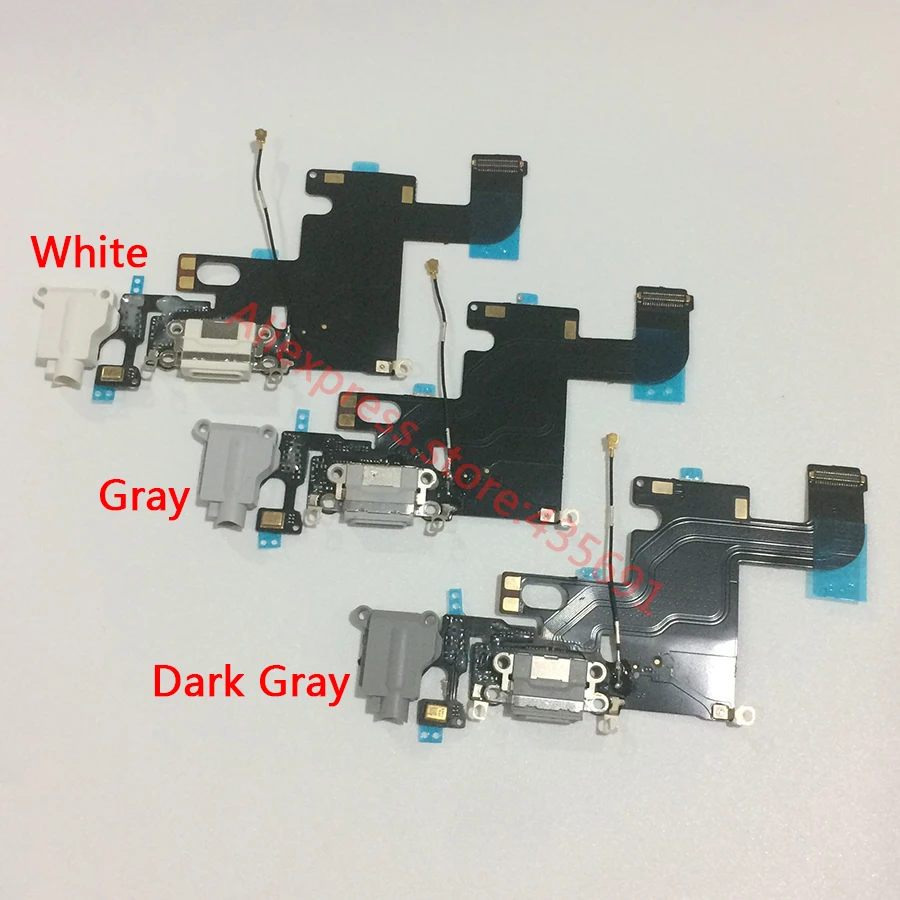20Pcs/lot USB Charging Dock Charger Port Headphone Audio Jack Connector with MIC Flex Cable For iPhone 6 4.7&quot Repair Parts | Мобильные