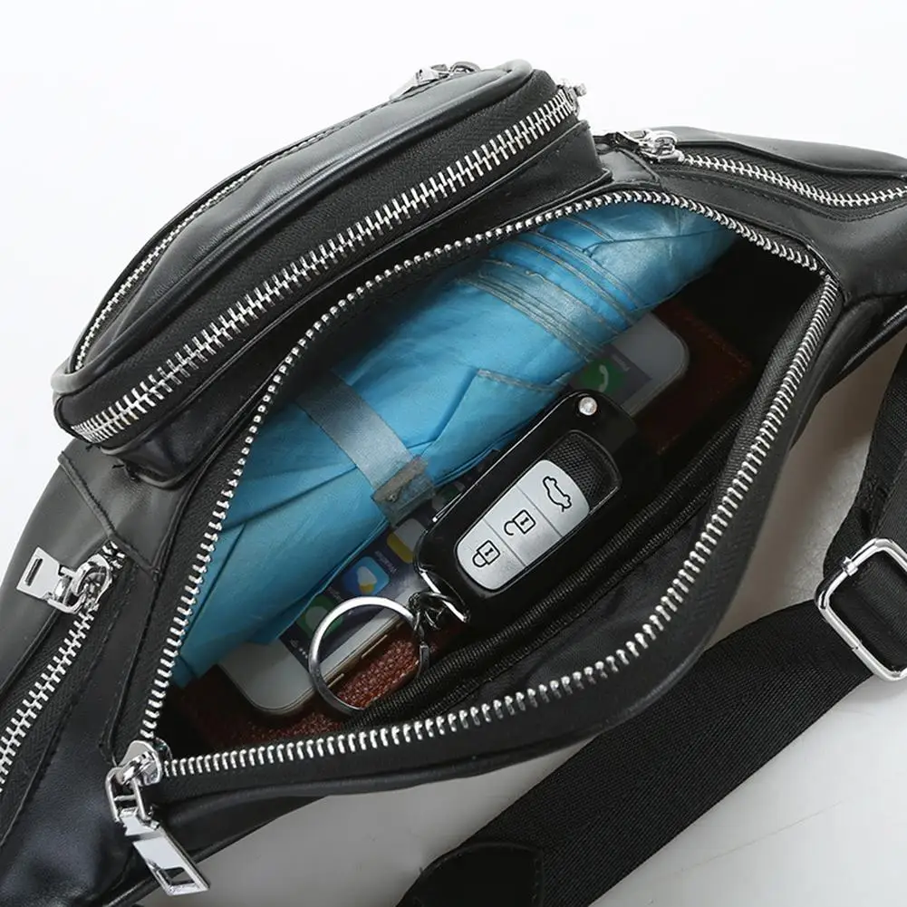 

2019 New Arrival Sports And Casual Outdoor Waist Bag Chain Chest Bag Single-shoulder PU Crossbody Bag Waist Bag
