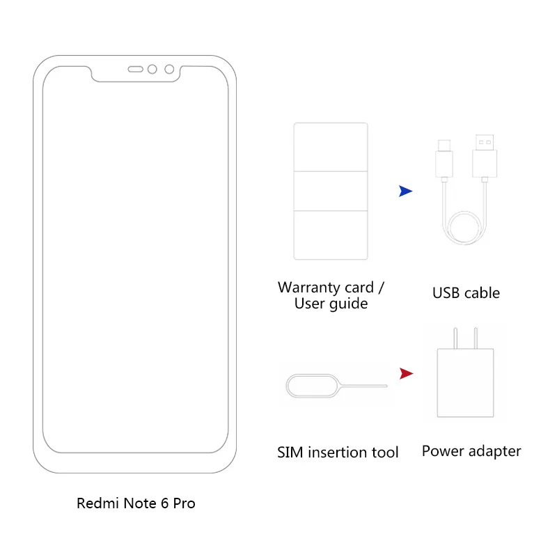 Глобальная версия Xiaomi Redmi Note 6 Pro Snapdragon 636 3GB 32GB 26 &quotполный экран Двойная камера 4000mAh