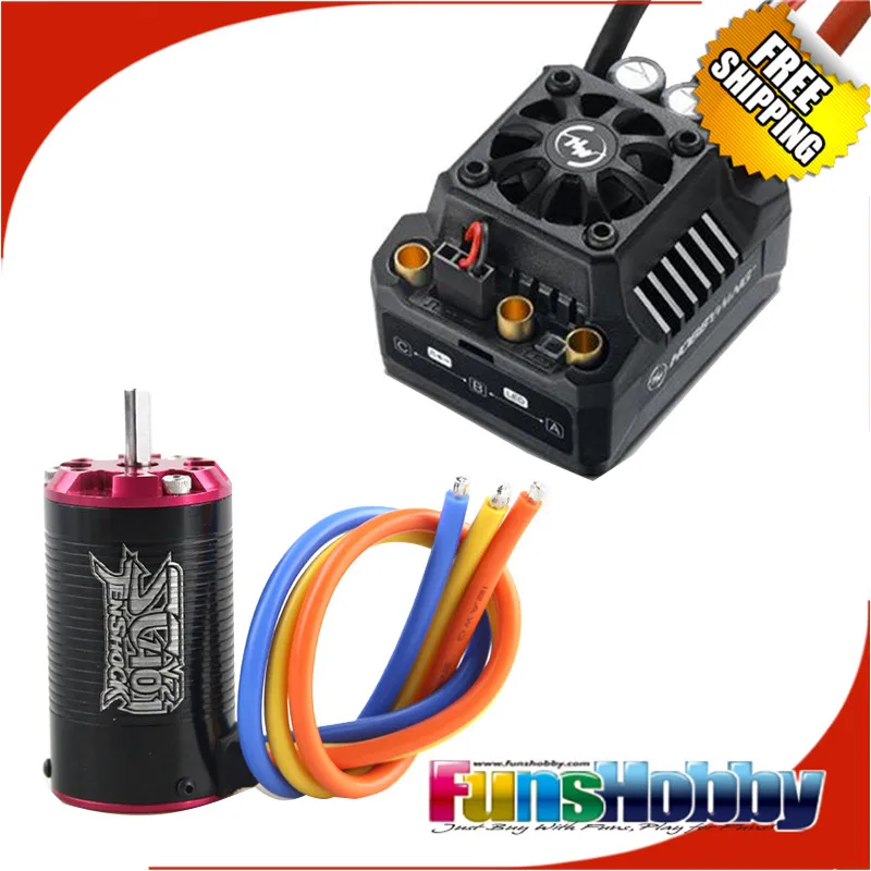 Бесщеточный Радиоуправляемый автомобиль бесщеточный с двигателем 1/10 ESC Combo Tenshock