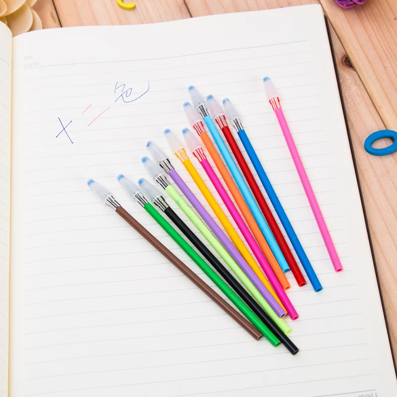 12 цветов Заправка для гелевой ручки картридж Алмазный сердечник цветной Белый