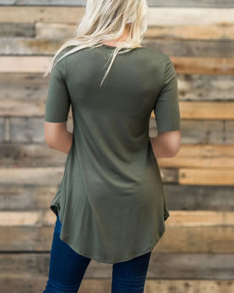 Женская плиссированная Туника Hitmebox однотонная туника с коротким рукавом и