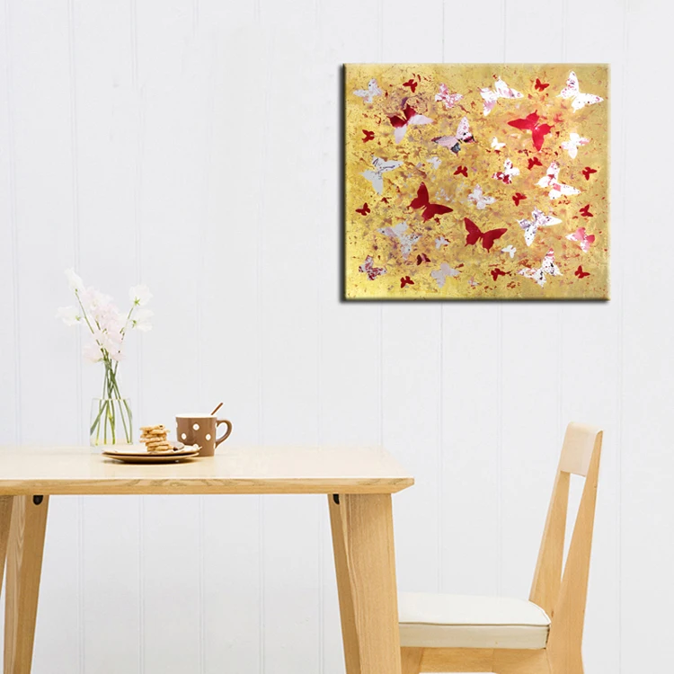 Оптовая продажа высокое качество животные бабочки картина маслом на холсте