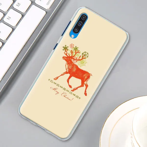 05 Счастливого Рождества год Лось snowma чехол КРЫШКА ДЛЯ samsung Galaxy A30 A40 A50 A70 A6 A8 плюс A7 A9 M30 чехол для телефона Coque - Цвет: 05