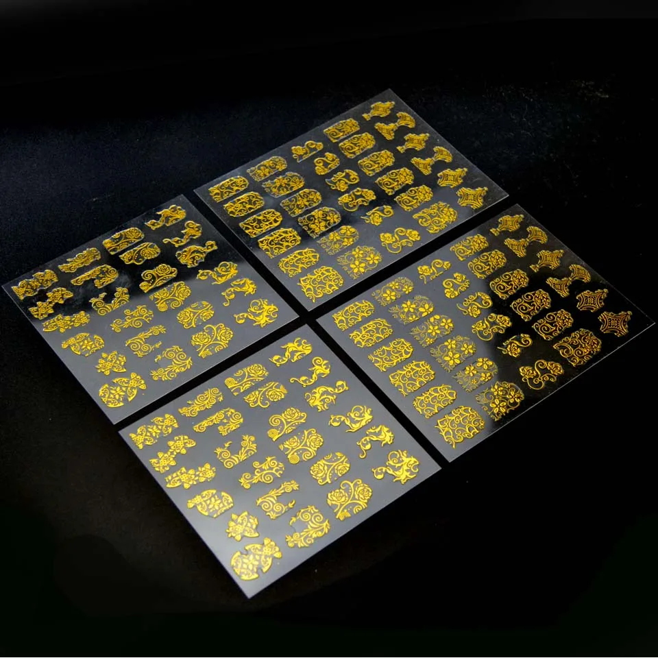 3D Наклейки для ногтей 108 шт. пленка цветы дизайн слайдеры наклейки маникюра