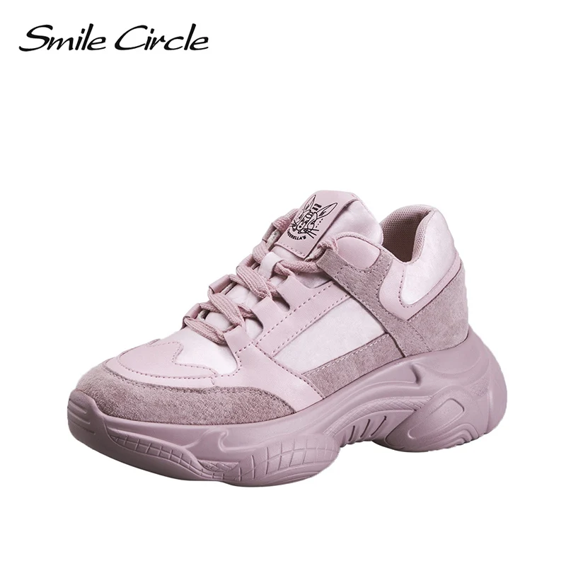 Smile Circle/2019 г. весенние женские кроссовки из натуральной кожи модная удобная обувь