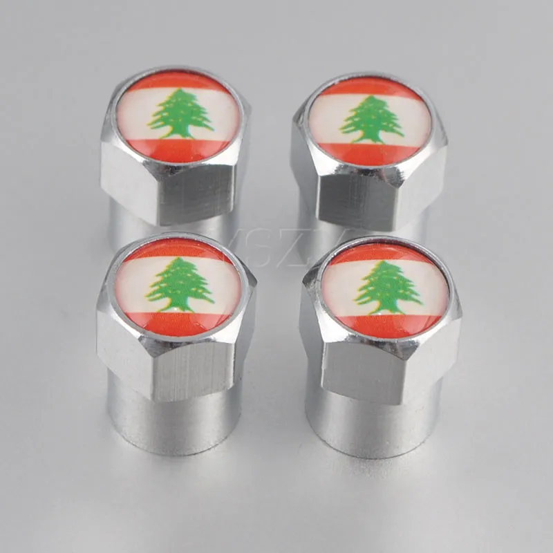 Ливанский флаг крышка автомобиля клапана автомобильной шины пылезащитная s