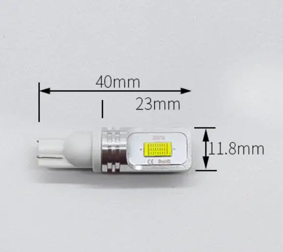 T10 W5W 2x T10 194 W5W CSP чип Led белый/желтый Алюминиевый Чехол лампы DRL Автомобильный интерьер обратный источник светильник - Испускаемый цвет: T10 W5W